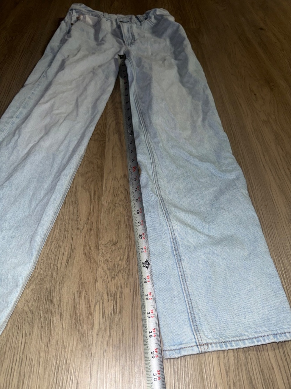 Y2K American Eagle Light Wash Baggy Jeans Skater Wide Leg 90s Vintage Vibes - Picture 3 of 10